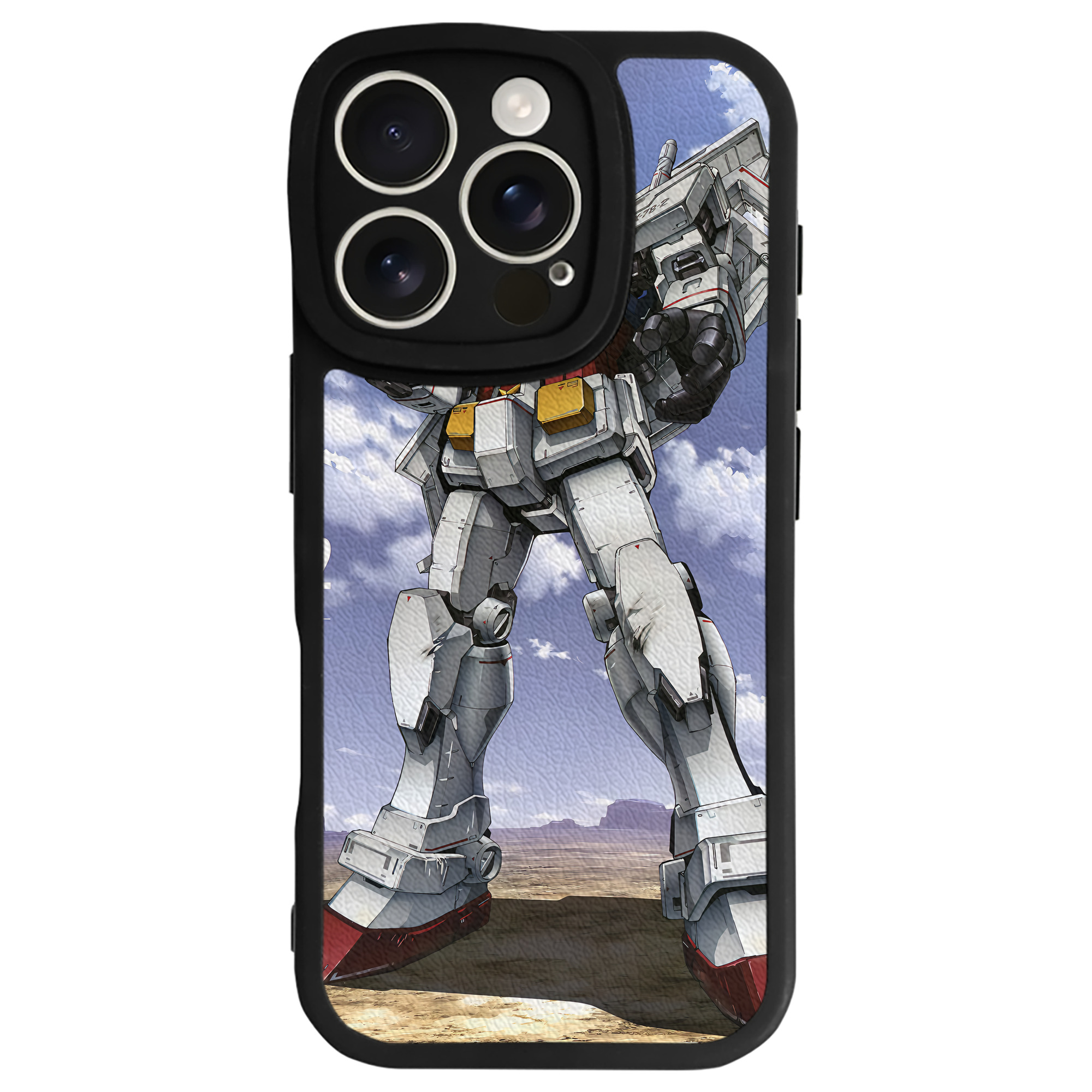 （画像用） 機動戦士ガンダム Mobile Suit Gundam 【iPhone 16シリーズ対応】シリコンスマホケース（レザー調） 材質：シリコン